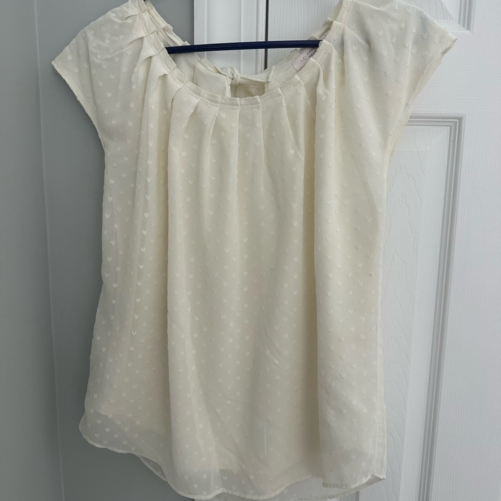 LC Lauren Conrad Cream Blouse